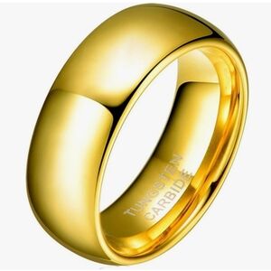 Gold Tungsten Carbide Ring J141